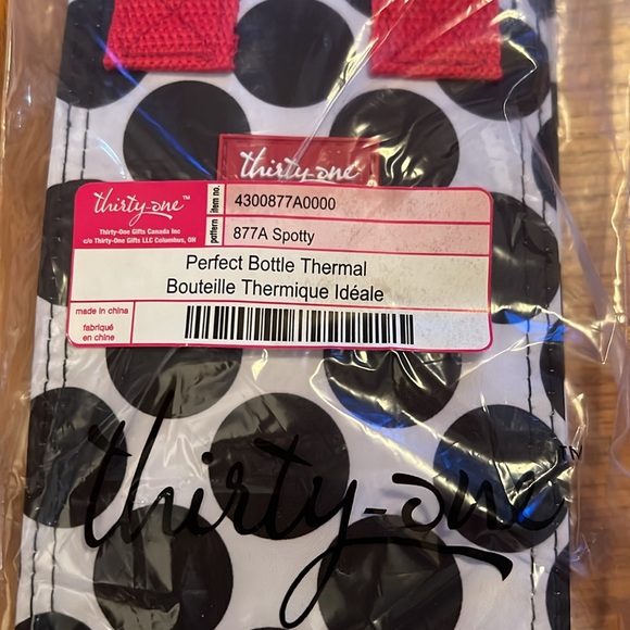Thirty-One Insulated Wine Tote Bag Polka-Dot - Perfect Bottle Thermal - Picture 8 of 9